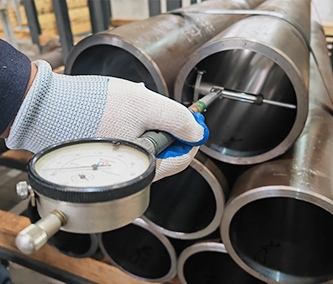 Measure the size of the inner hole in the cylinder