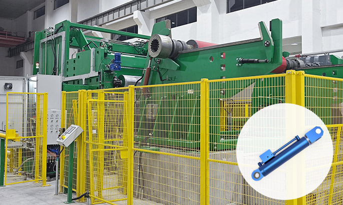 Application of hydraulic system for rewinding machine